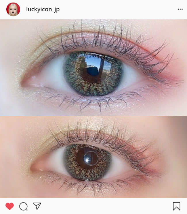 カラコングリーンアイズオンユー Eyes on You Green・Instagramレビュー1