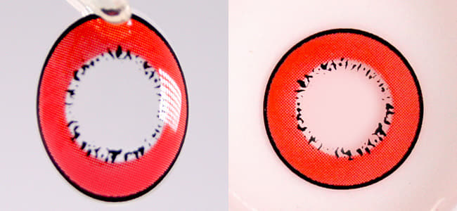 コスプレ用 UV ハロウィーン レッド 赤色カラコン