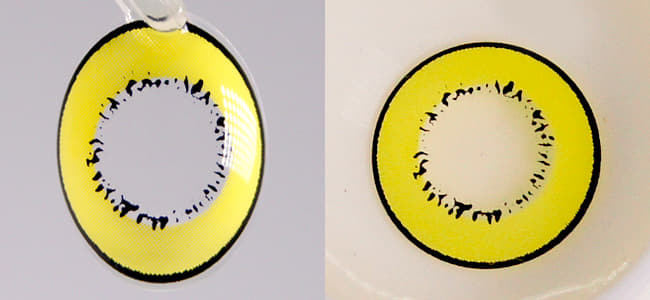 コスプレ用 UV ハロウィーン イエロー 黄色カラコン