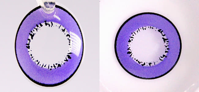 コスプレ用 UV ハロウィーン バイオレット 紫色カラコンレビュー1