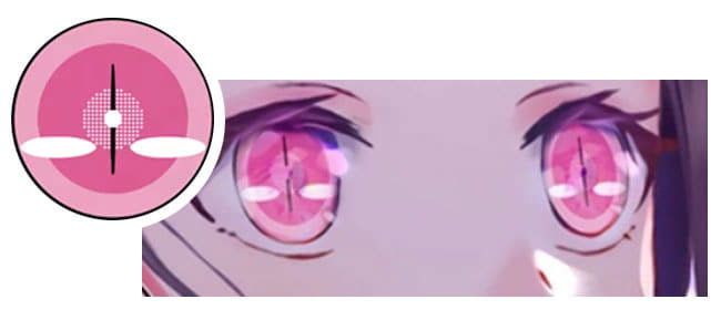 コスプレ用カラコンアニメ ピンク ねずこスタイル