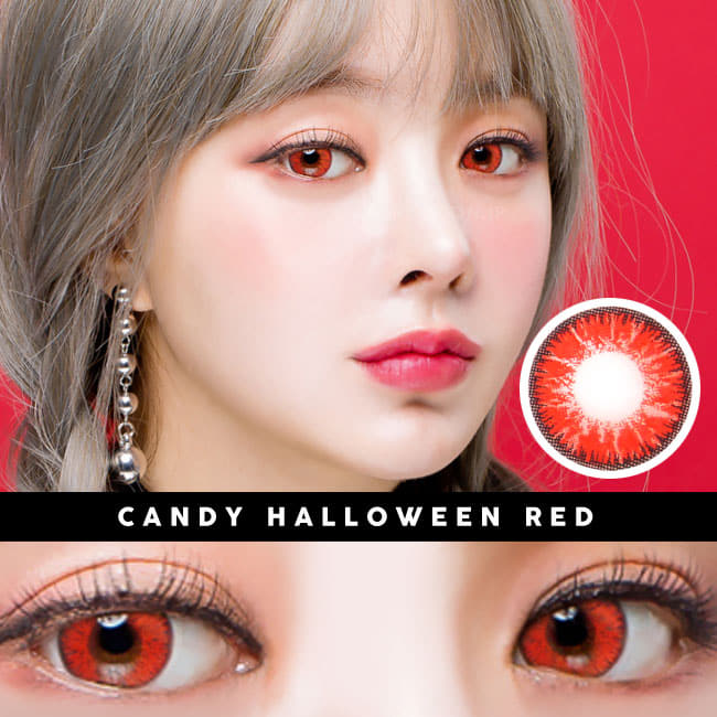 コスプレ用 カラコンキャンデーハロウィーン・レッドブラウンCandy Halloween Red Brown contact lens2