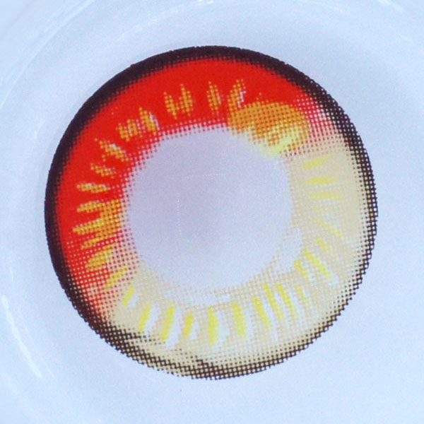 コスプレ用 カラコン水玉レッドブラウンカラコンcosplay water drop contact lens