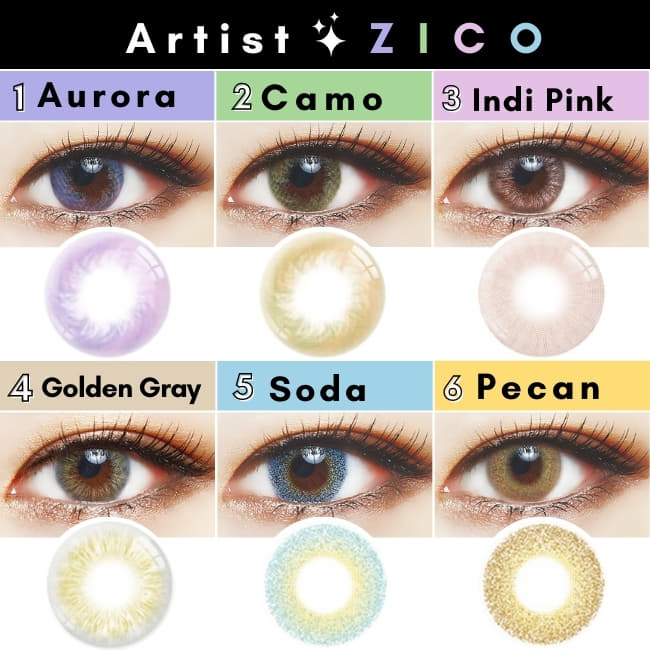 Artist ZICOカラコンシリーズ890円