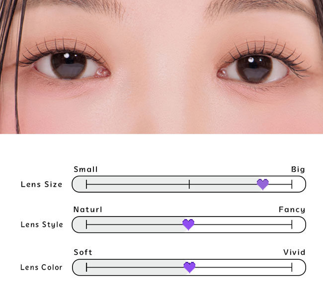ミルキーな発色のシアバターブラウン カラコンシリコーンハイドロゲル