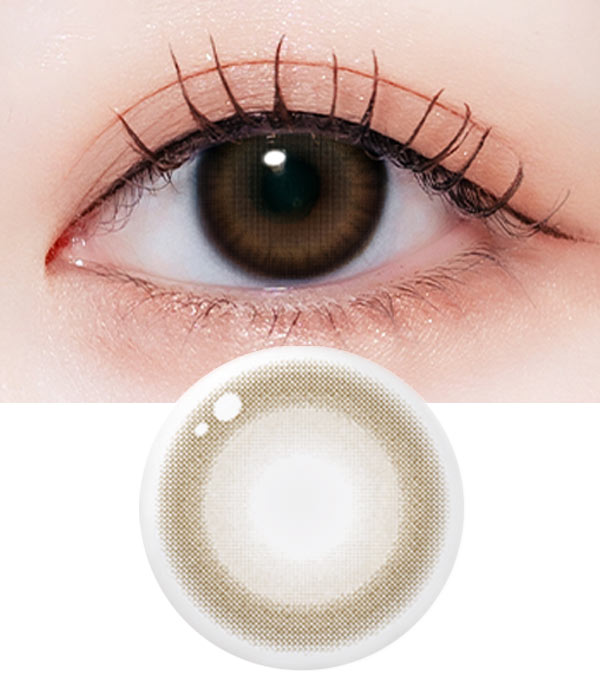 シアバターカラーのミルキーブラウンカラコン 銀河風デザインシリコーンハイドロゲル