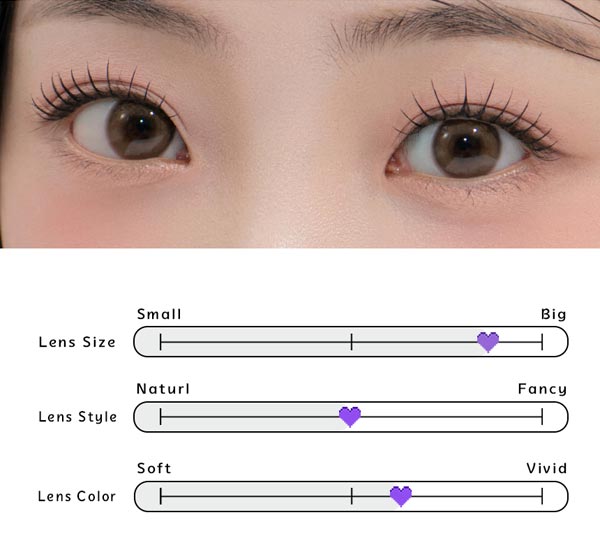 ミルキーなツヤ感 ピュアブラウン カラコンシリコーンハイドロゲル