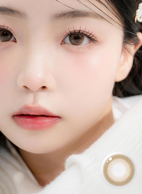 GNGカラコンナチュラル系 ピュアブラウンカラコン ミルキーデザイン