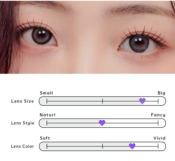 ミルキーな発色のシアバターグレー カラコンシリコーンハイドロゲル