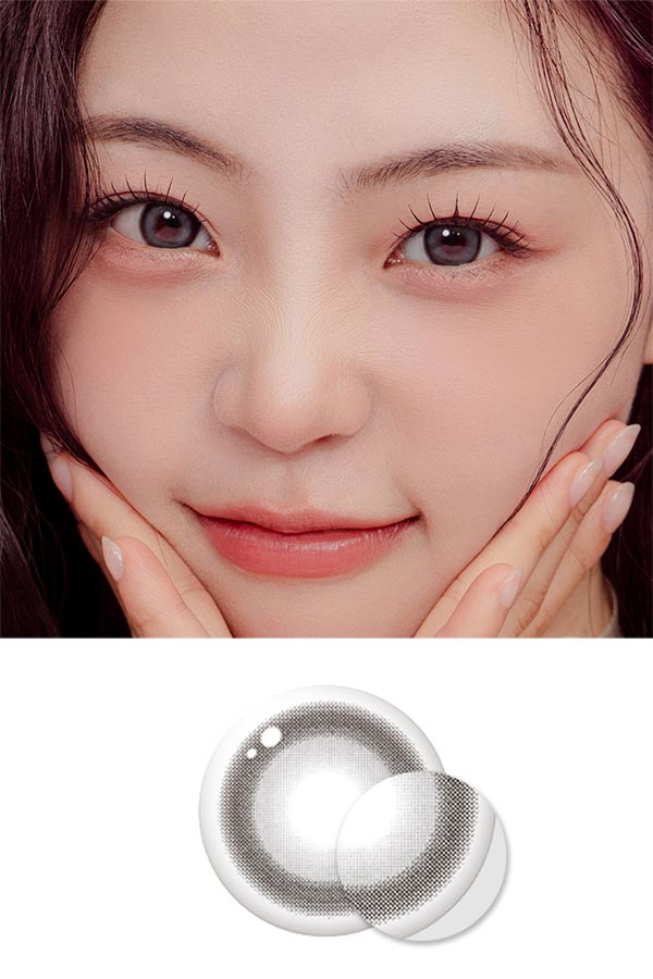 ふんわり透明感 ピュアグレー カラコン