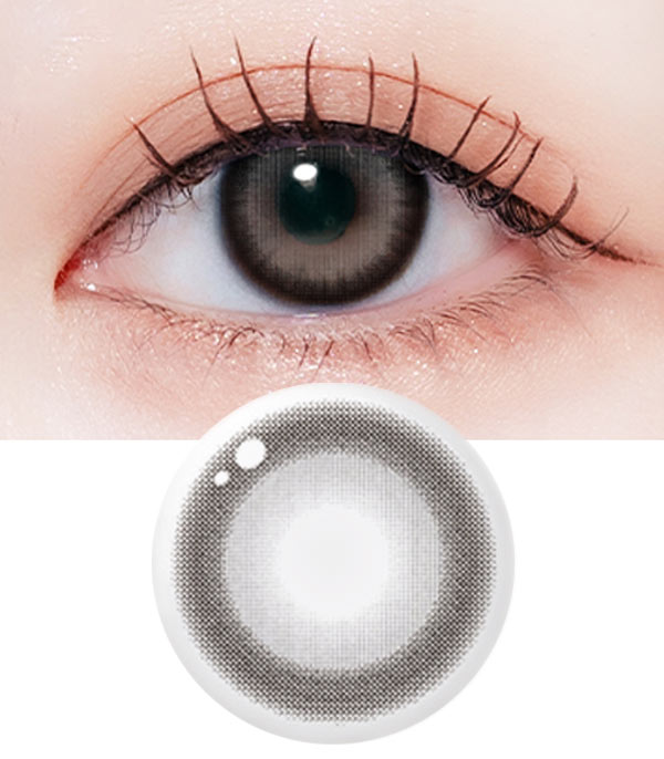 透明感のあるピュアグレー カラコン ミルキーウェイ風シリコーンハイドロゲル