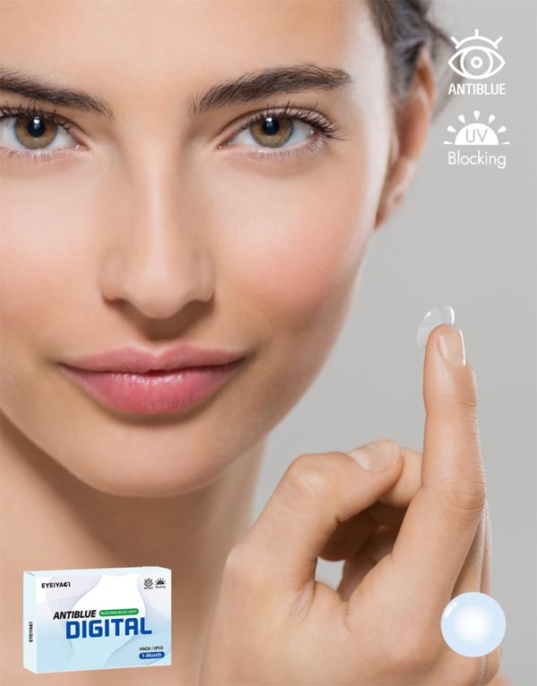 
クリアカラコン｜長時間使用にも適したマンスリータイプ｜Blue-light 405