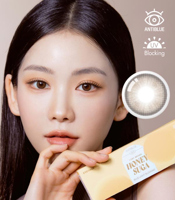 
ハニーシュガ ブラウンのカラコン
