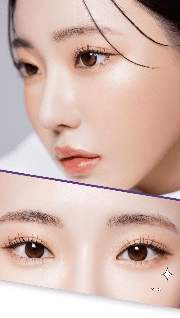 
つけ心地を重視したムーヴ アッシュブラウンカラコン アンチブルー