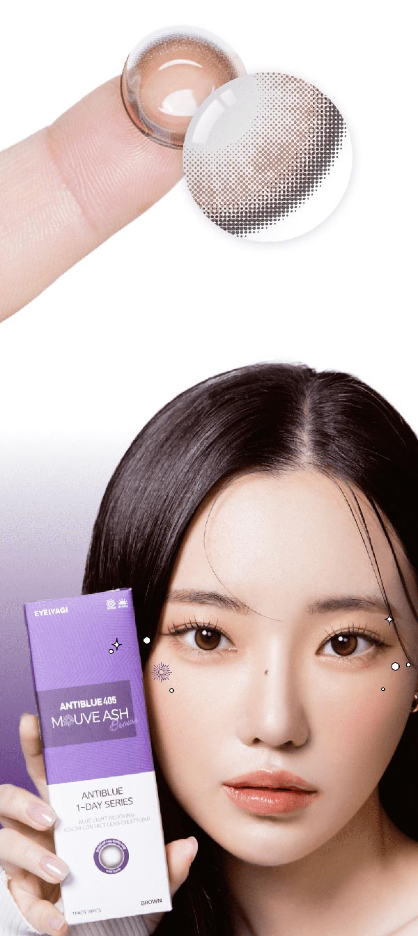 
アッシュ系ブラウンのムーヴ アッシュブラウンカラコン