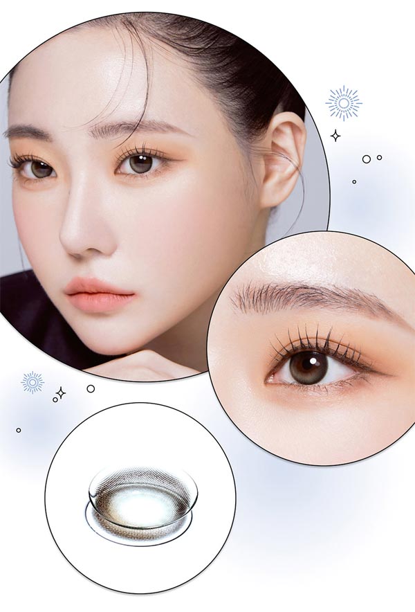 
大人っぽい印象に仕上がるムーヴ アッシュグレーカラコン