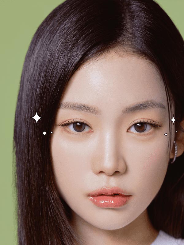 
あたたかみのあるグレートーンのラテ グレーカラコン