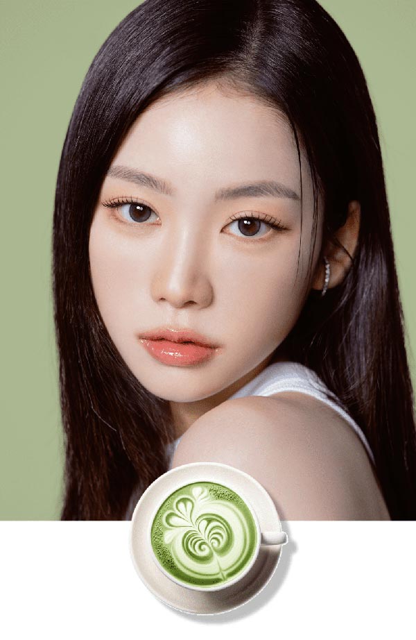 
瞳になじみやすいラテ グレーカラーのカラコン