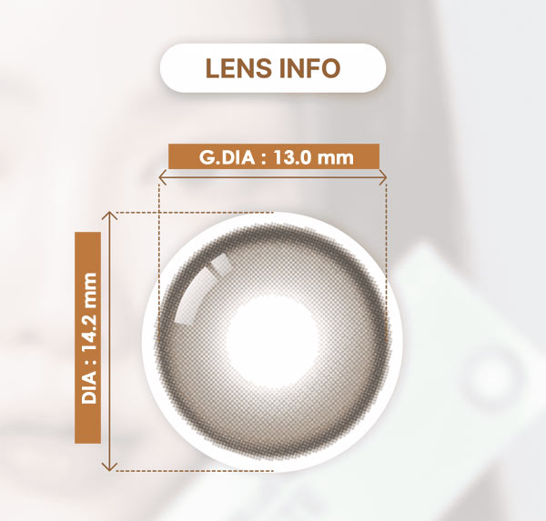 
日常使いしやすいラテ ヘーゼルブラウンカラコン アンチブルー