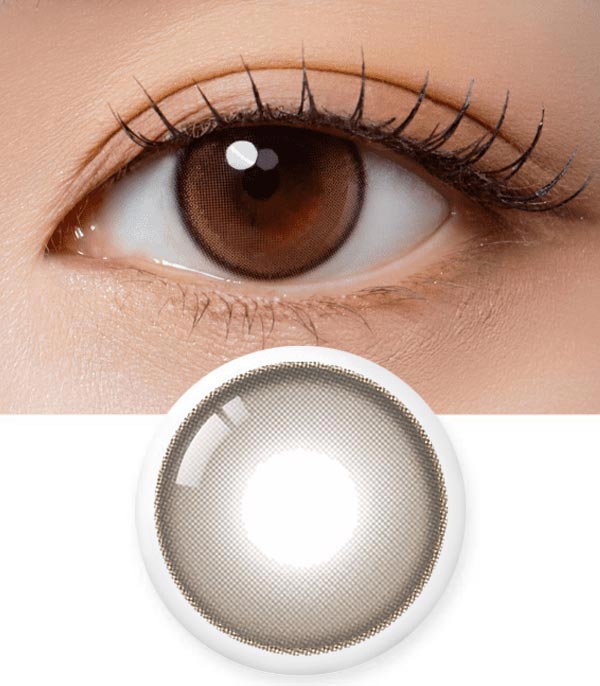 
ラテのようなやさしいヘーゼルブラウンのカラコン
