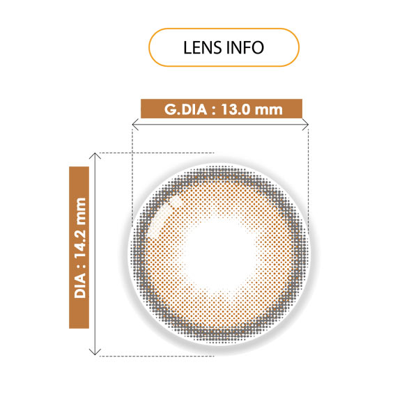 
鮮やかなブラウンカラーのカラーポップ ブラウンカラコン