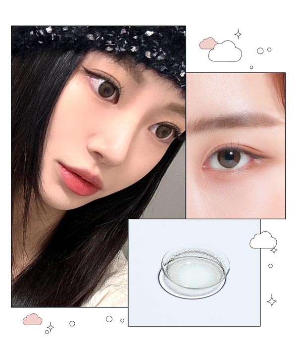 
インパクトのあるカラーポップ ブラウンカラコン アンチブルー