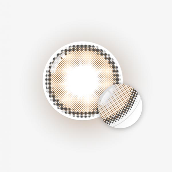 
目元を引き立てるカラーポップ ブラウンカラコン