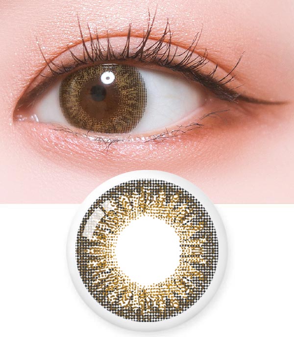 
キャッツアイブラウンカラーのカラコン アンチブルー
