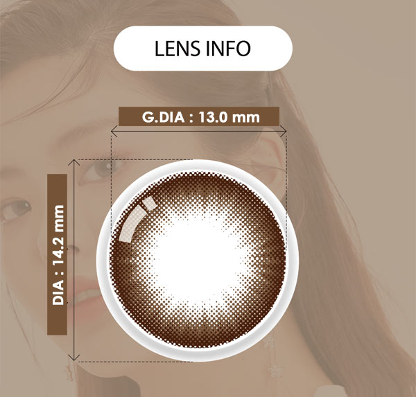 
あたたかみのあるチョコブラウンのミラ チョコブラウンカラコン