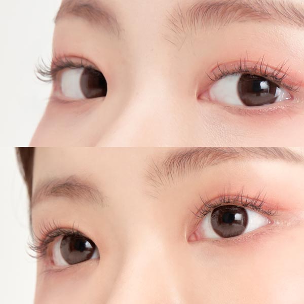 
デイリーメイクに合わせやすいミラ チョコブラウンカラコン アンチブルー