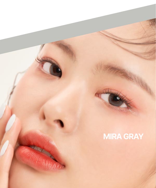 
シャープな目元を演出するカラーポップ グレーカラコン